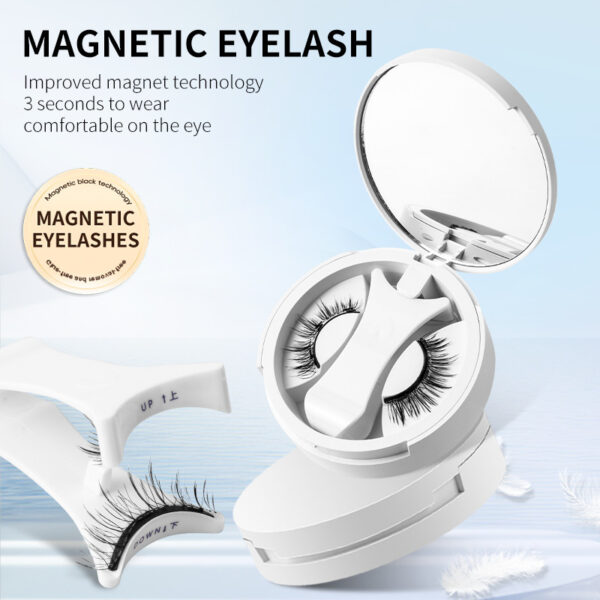 Magnetic False Eyelashes Integrated Storage Box Glue-free Magnet False Eyelashes Natural Makeup Tools With Applicater - Image 2