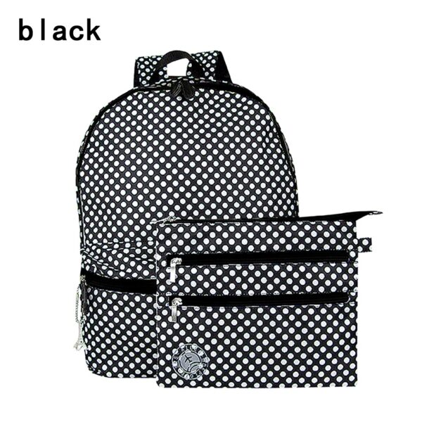 Casual School Bag Preppy Style Unisex Travel Backpack Rucksack W Pouch Protable - Image 8