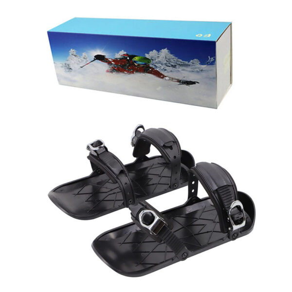 Mini Ski Skates Portable Short Skiboard Adjustable Skates Shoes For Snow - Image 6