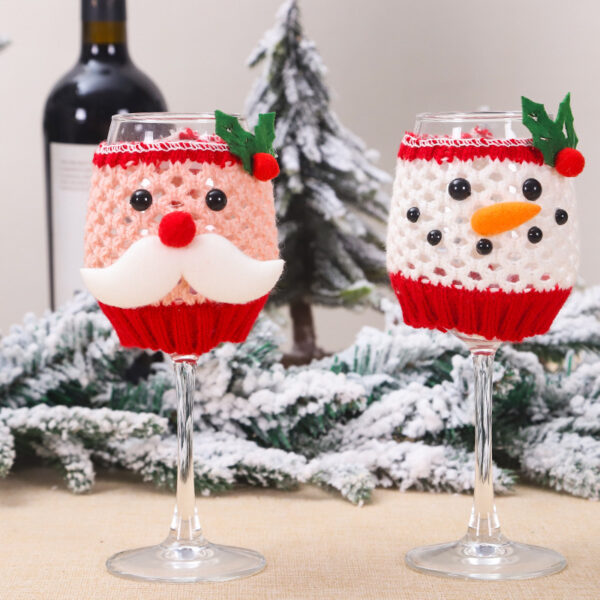 New Products In Stock Christmas Wool Wine Cup Cover - Image 4