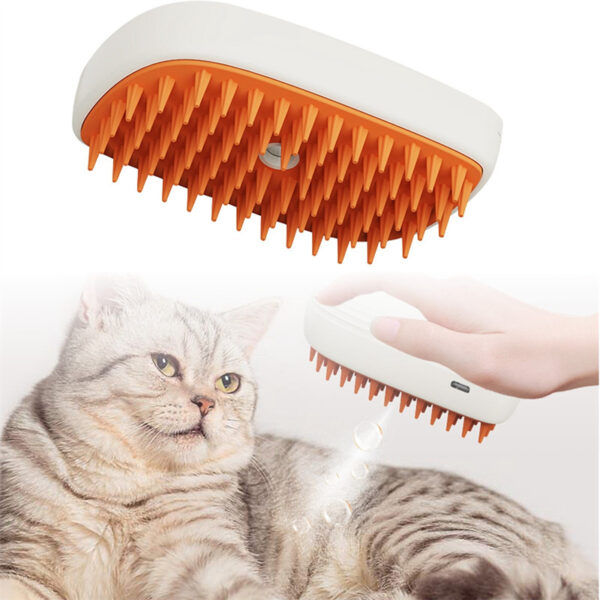 USB Rechargeable Pets Steam Brush Spray Massage Comb Pet Grooming Tools Cat Steam Comb Pet Products - Image 3