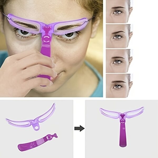 8pcs Eyebrow Stencils, Eyebrow Shaping Kit, Eyebrow Template, 8 Styles Reusable Eyebrow Stencil With Handle - Image 8