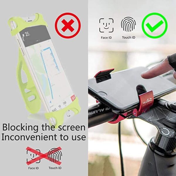 Bike Phone Mount Folding Motorcycle Phone Holder Aluminum Universal Cell Phone Bicycle Stand - Image 3