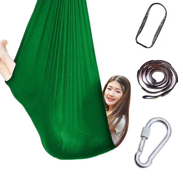 Kids  Cotton Outdoor Indoor Swing Hammock For Cuddle Up To Sensory Child Therapy Soft Elastic Parcel Steady Seat - Image 7