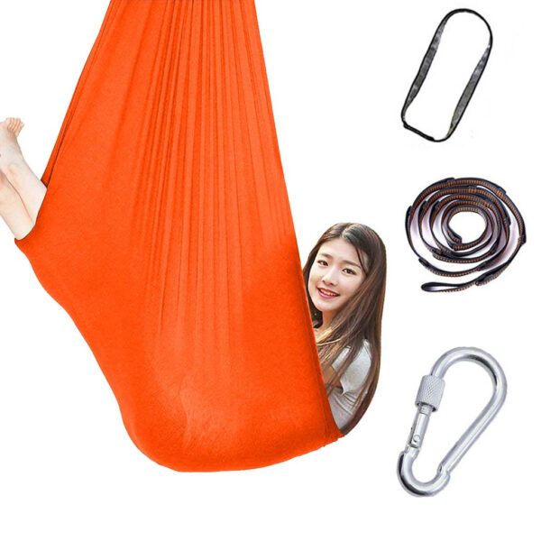 Kids  Cotton Outdoor Indoor Swing Hammock For Cuddle Up To Sensory Child Therapy Soft Elastic Parcel Steady Seat - Image 8