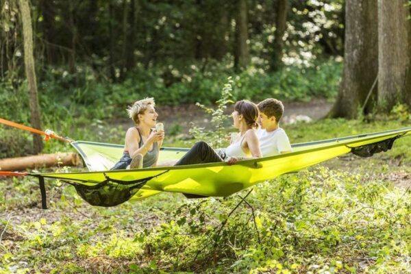 Multi-Person Hammock Three Point Design Portable Hammock Multi-functional Triangle Aerial Mat - Image 3