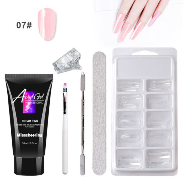 Painless Extension Gel Nail Art Without Paper Holder Quick Model Painless Crystal Gel Set - Image 8