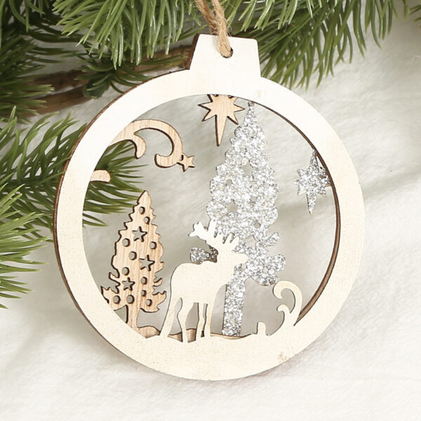 Creative Christmas Decorative Wood Products Small Pendant - Image 7