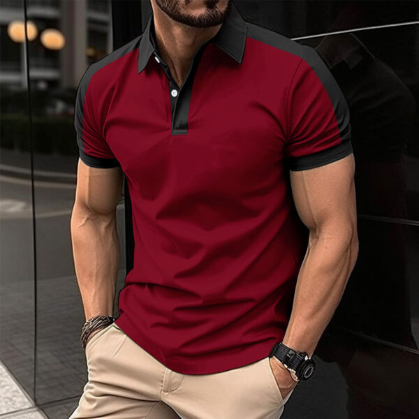 Men's Short Sleeve Business Shirt Summer Casual Polo Shirts - Image 9