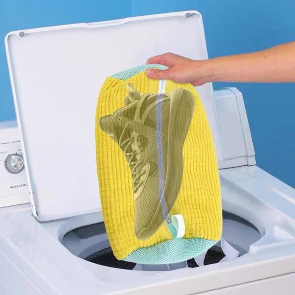 Shoes Laundry Bag Shoe Wash Bag For Washing Machine Reusable Zipper Shoe Washing Bag Sneaker Tennis Shoe Cleaner Kit Remove Dirt - Image 7