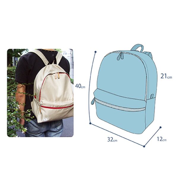 Casual School Bag Preppy Style Unisex Travel Backpack Rucksack W Pouch Protable - Image 7