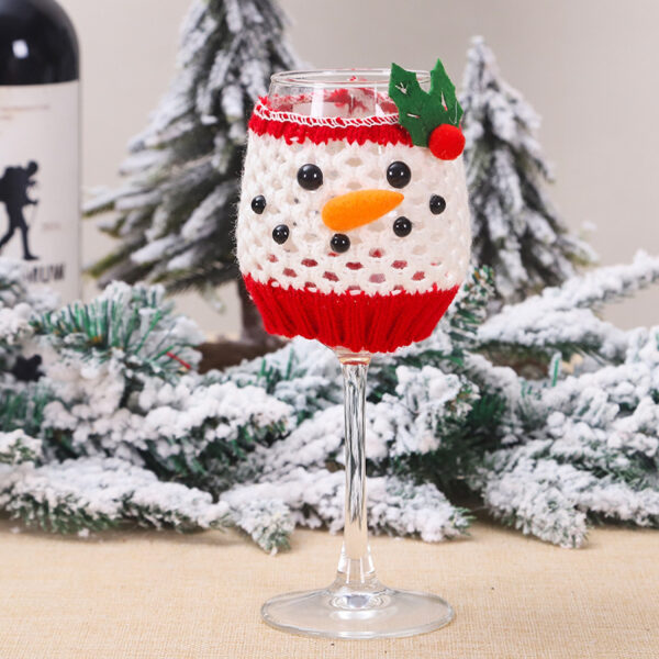 New Products In Stock Christmas Wool Wine Cup Cover - Image 3