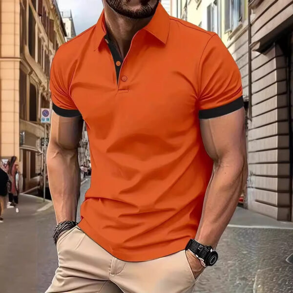 Men's Short Sleeve Business Shirt Summer Casual Polo Shirts - Image 10