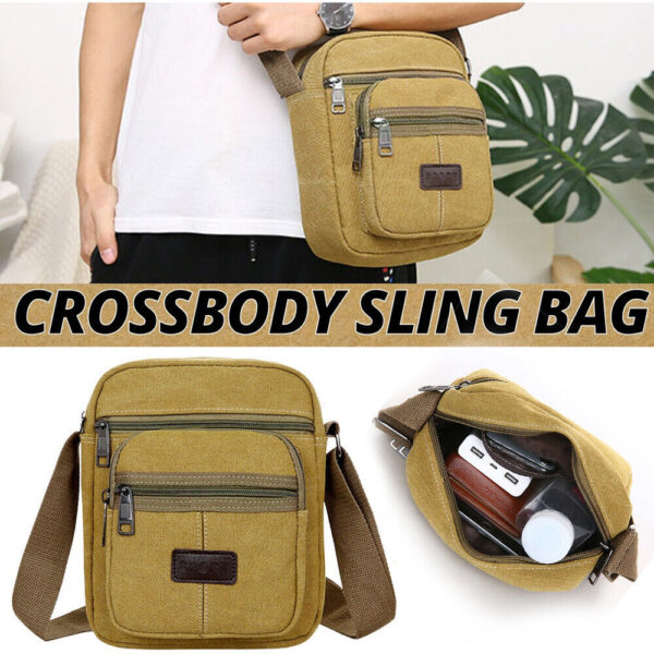 Crossbody Bag Canvas Bags Casual Shoulder Satchel Handbag Pouch Messenger Unisex - Image 10