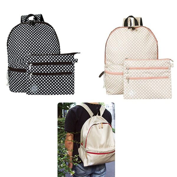 Casual School Bag Preppy Style Unisex Travel Backpack Rucksack W Pouch Protable - Image 4