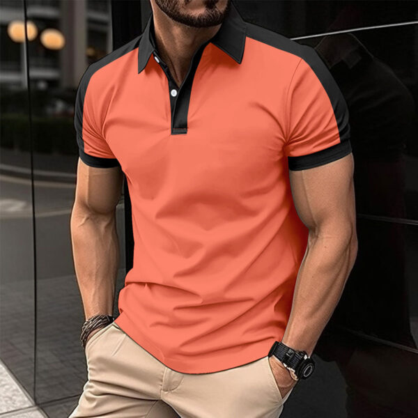 Men's Short Sleeve Business Shirt Summer Casual Polo Shirts - Image 6