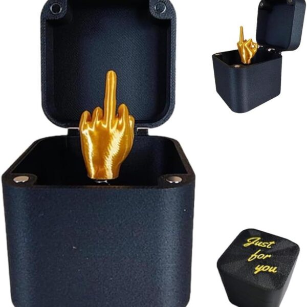 Christmas Interesting Prank Gift Middle Finger In Box Christmas Box Funny Creative Gifts Office Desk Decoration Home Decoration - Image 2