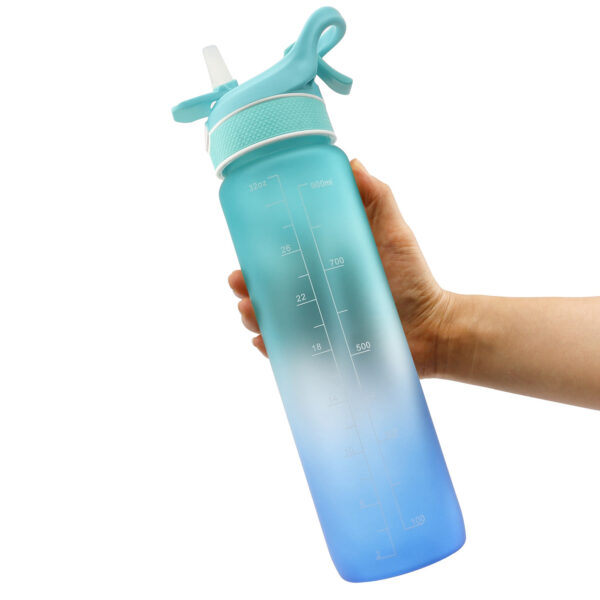 Water Bottle Scrub Bounce Cover Straw Space Cup Sports Water Bottle - Image 6