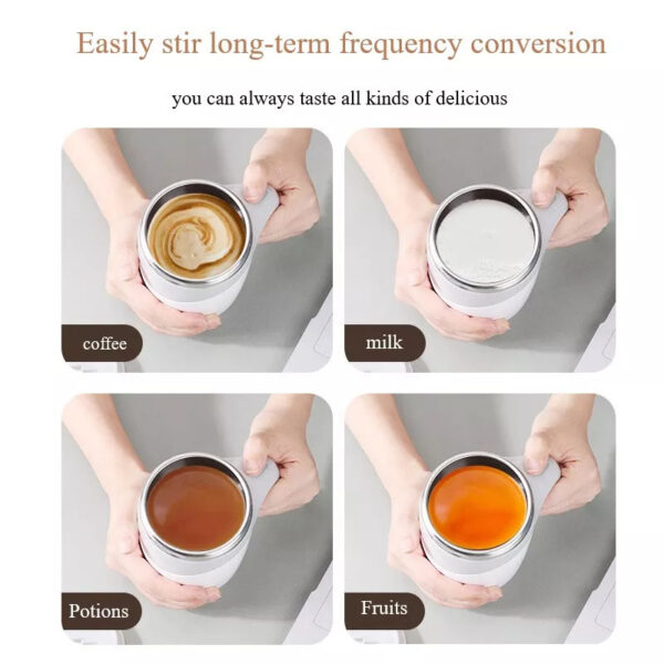 Rechargeable Model Automatic Stirring Cup Coffee Cup High Value Electric Stirring Cup Lazy Milkshake Rotating Magnetic Water Cup - Image 5