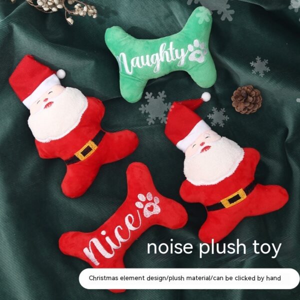 Christmas Dog Plush Sounding Puppy Pets Toy Santa Claus Decorations Pet Products - Image 2