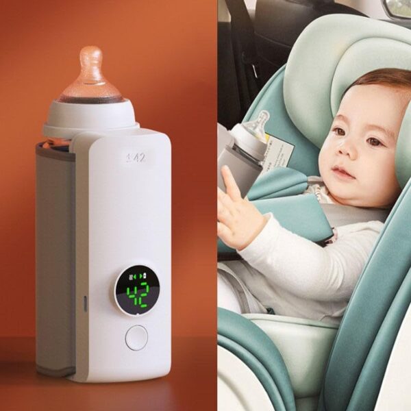 Portable Wireless Rechargeable Baby Bottle Warmer USB Charging And Heating Bag Portable Constant Temperature Milk Warmer Universal Bottle Insulation Sleeve - Image 2