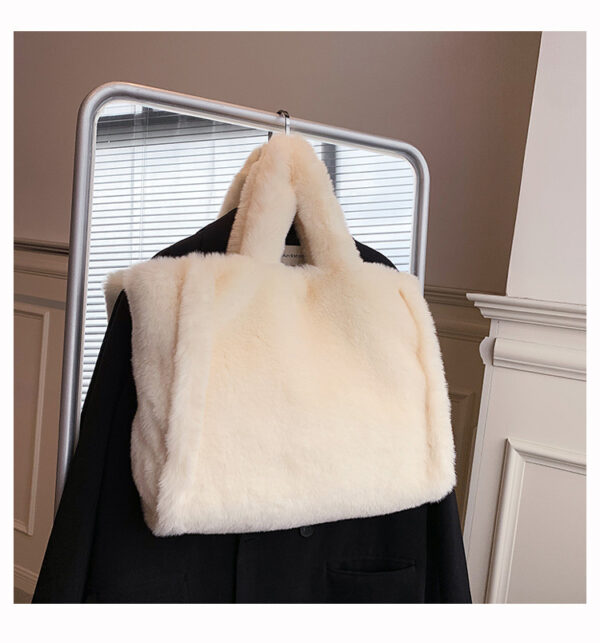 Winter Bags Chain Plush Handbag Totes Women Shoulder Bag - Image 2