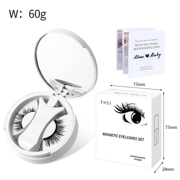 Magnetic False Eyelashes Integrated Storage Box Glue-free Magnet False Eyelashes Natural Makeup Tools With Applicater - Image 6