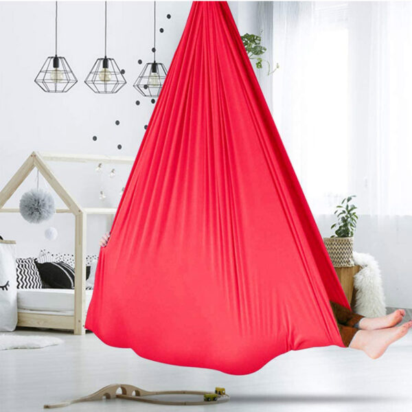 Kids  Cotton Outdoor Indoor Swing Hammock For Cuddle Up To Sensory Child Therapy Soft Elastic Parcel Steady Seat - Image 2