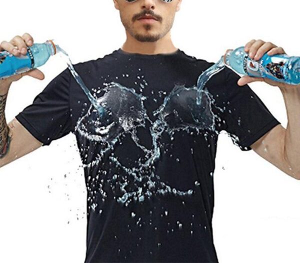 Quick-drying Waterproof Anti-fouling T-shirt Couple Half Sleeve Bottoming Shirt - Image 5