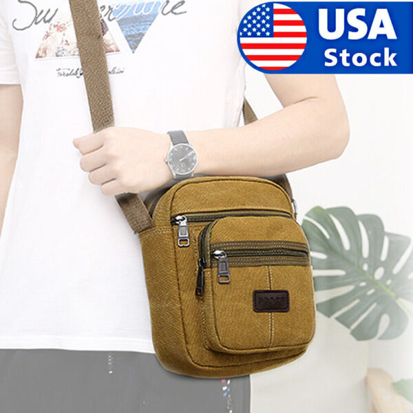 Crossbody Bag Canvas Bags Casual Shoulder Satchel Handbag Pouch Messenger Unisex - Image 7