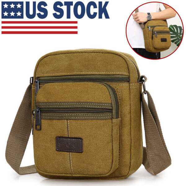 Crossbody Bag Canvas Bags Casual Shoulder Satchel Handbag Pouch Messenger Unisex - Image 8