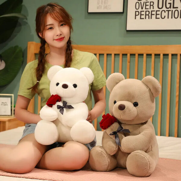 23-45cm New Lovely Hug Roses Teddy Bear Plush Pillow Stuffed Soft Animal Dolls Nice Birthday Gift Girlfriend Valentine's Day - Image 7