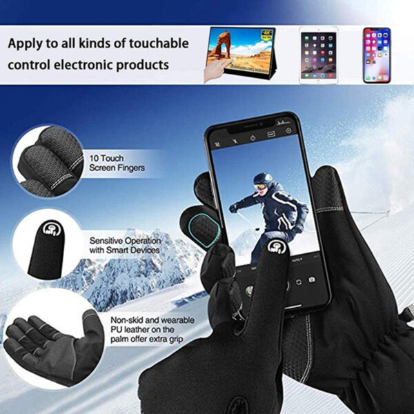 Winter Gloves Touchscreen Non-Slip Unisex Waterproof Windproof Warm Cycling Ski Sports Gloves Women Men - Image 6