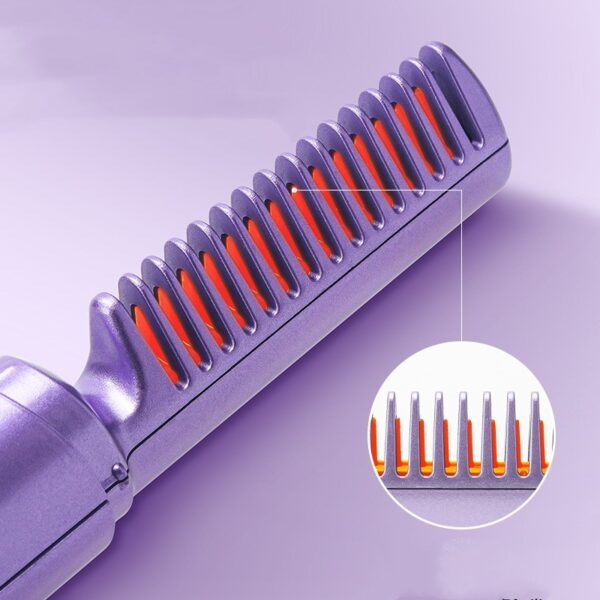 Professional Wireless Hair Straightener Curler Comb Fast Heating Negative Ion Straightening Curling Brush Hair Styling Tools - Image 7