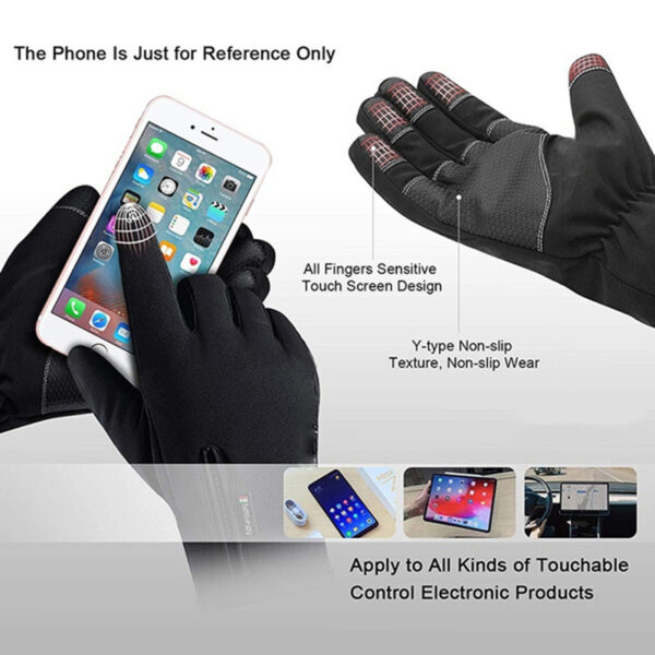 Winter Gloves Touchscreen Non-Slip Unisex Waterproof Windproof Warm Cycling Ski Sports Gloves Women Men - Image 3