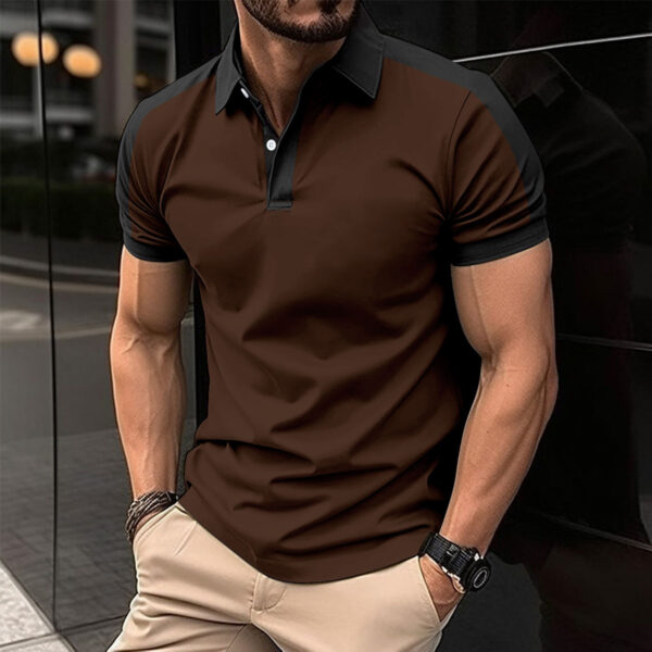 Men's Short Sleeve Business Shirt Summer Casual Polo Shirts - Image 3