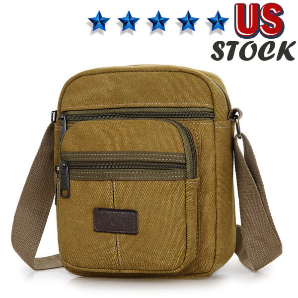 Crossbody Bag Canvas Bags Casual Shoulder Satchel Handbag Pouch Messenger Unisex - Image 3