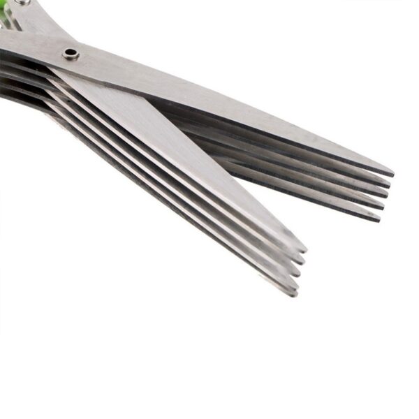 Multifunctional Multi-layer Green Onion Scissors Stainless Steel Onion Cutting Knife Herb Seaweed Spice Scissors Kitchen Scissor Kitchen Gadgets - Image 10