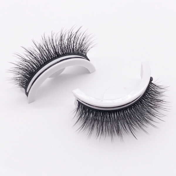 Reusable 3D Mink Lashes Natural False Eyelashes Self Adhesive Fake Glue Free Makeup Eyelash Extension Silk - Image 3