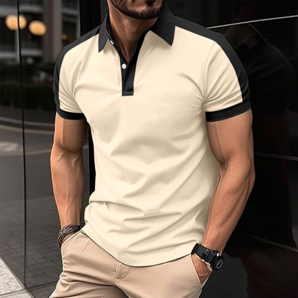 Men's Short Sleeve Business Shirt Summer Casual Polo Shirts - Image 2