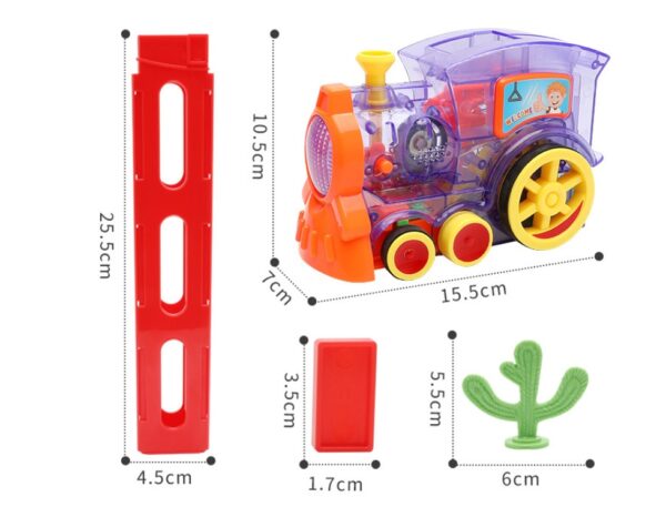 Domino Train Toys Baby Toys Car Puzzle Automatic Release Licensing Electric Building Blocks Train Toy - Image 9