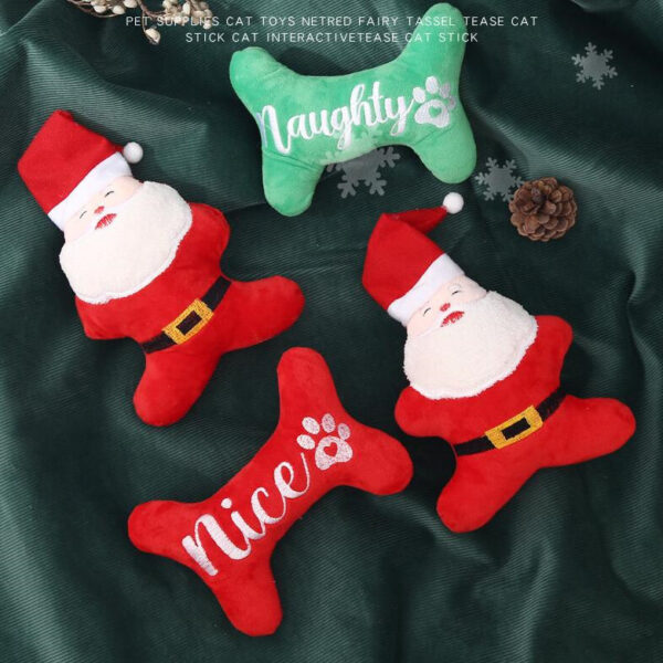 Christmas Dog Plush Sounding Puppy Pets Toy Santa Claus Decorations Pet Products - Image 8