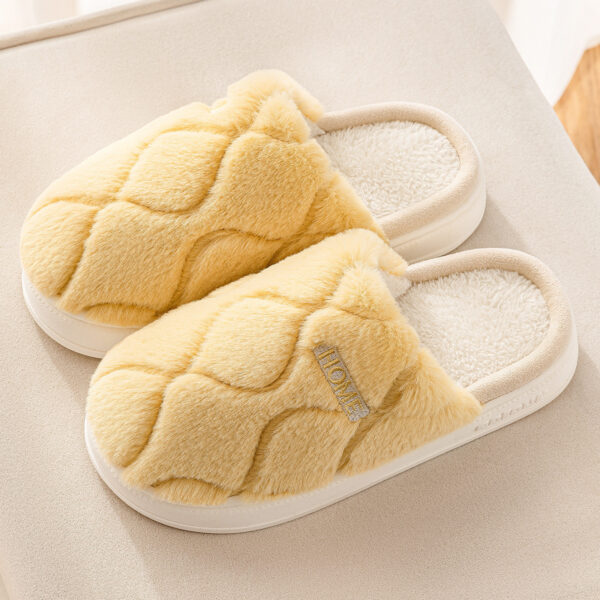 Plush Slippers Winter For Women Indoor Floor Bedroom Home Slipper Warm Solid House Shoes Men Couple - Image 7