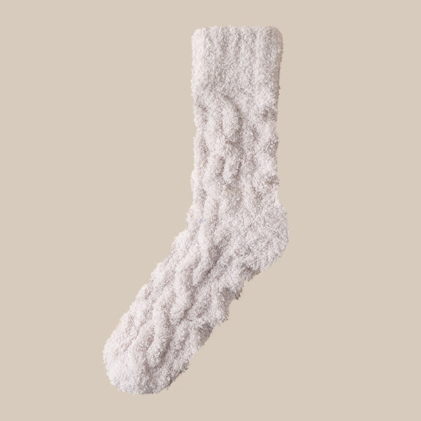 Winter Warm Fuzzy Coral Fleece Socks Women Men Velvet Thickened Home Sleepping Floor Socks - Image 6