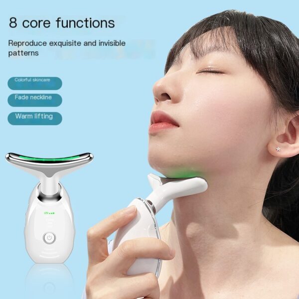 Neck Face Beauty Device, Skin Care Facial Massager, 3 In 1 Portable Face Massager For Skin Care, Face Sculpting Tool, Vibration, Thermal, Microcurrent - Image 10