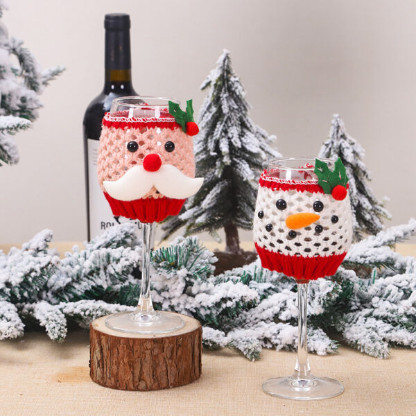 New Products In Stock Christmas Wool Wine Cup Cover - Image 5