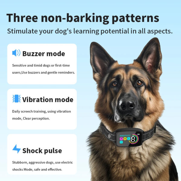 Smart Automatic Anti Barking Dog Collar Rechargeable Bark Stopper Stop Barking HD Digital Display IP67 Waterproof Collar For Dogs Pet Products - Image 2