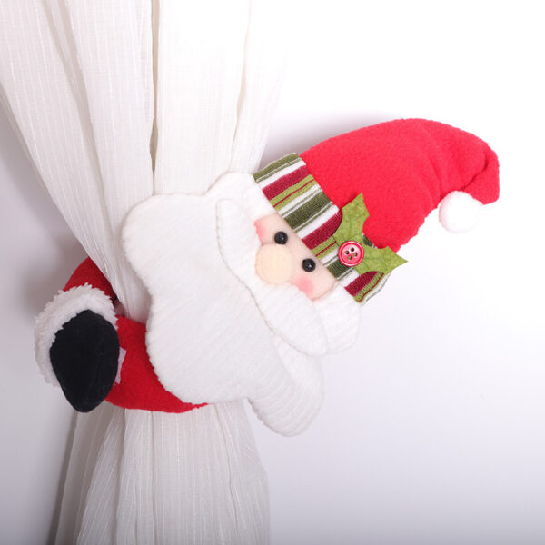 Christmas Snowman Curtain Buckle Decorative Products Velcro - Image 2