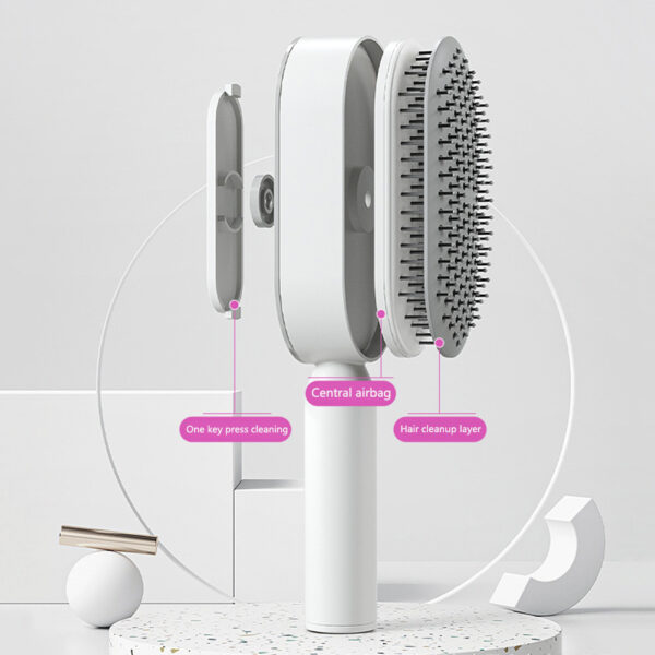 Self Cleaning Hair Brush For Women One-key Cleaning Hair Loss Airbag Massage Scalp Comb Anti-Static Hairbrush - Image 5