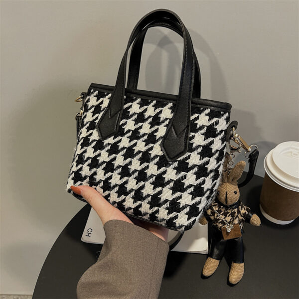 Fashion Houndstooth Shoulder Bags Portable Checkerboard Handbags All-match Messenger Bag Women Totes - Image 9